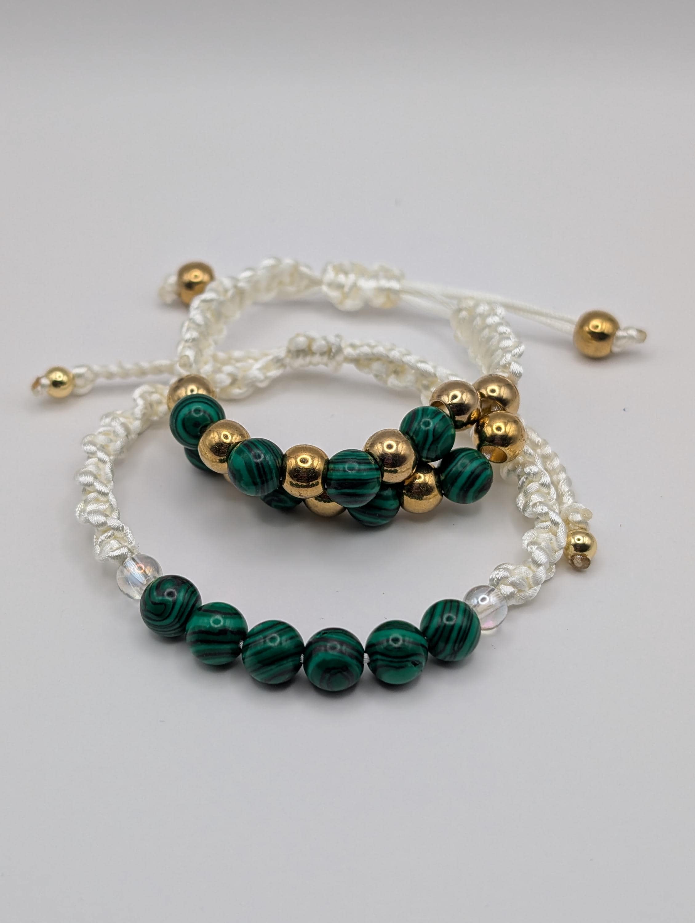 Macrame & Malachite-Inspired Handmade Bracelet — view 5
